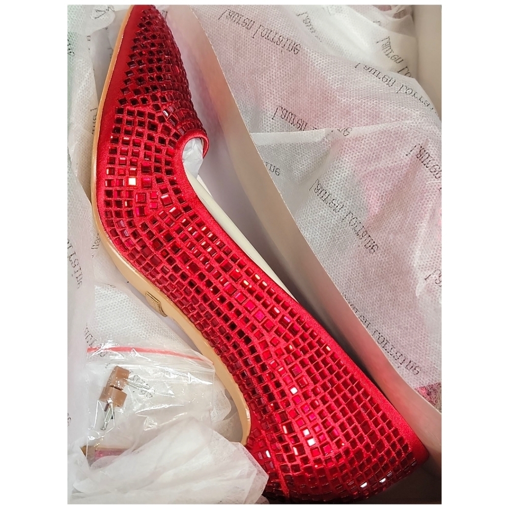 LAUREN LORRAINE Dazzle Heels In Red - Picture 6 of 6
